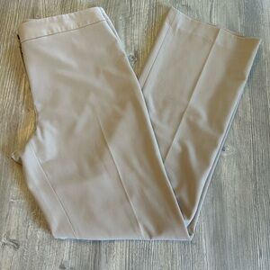 Anne Klein Women's Beige Viscose Blend Dress Pants Trousers Measures 35” x 32”.